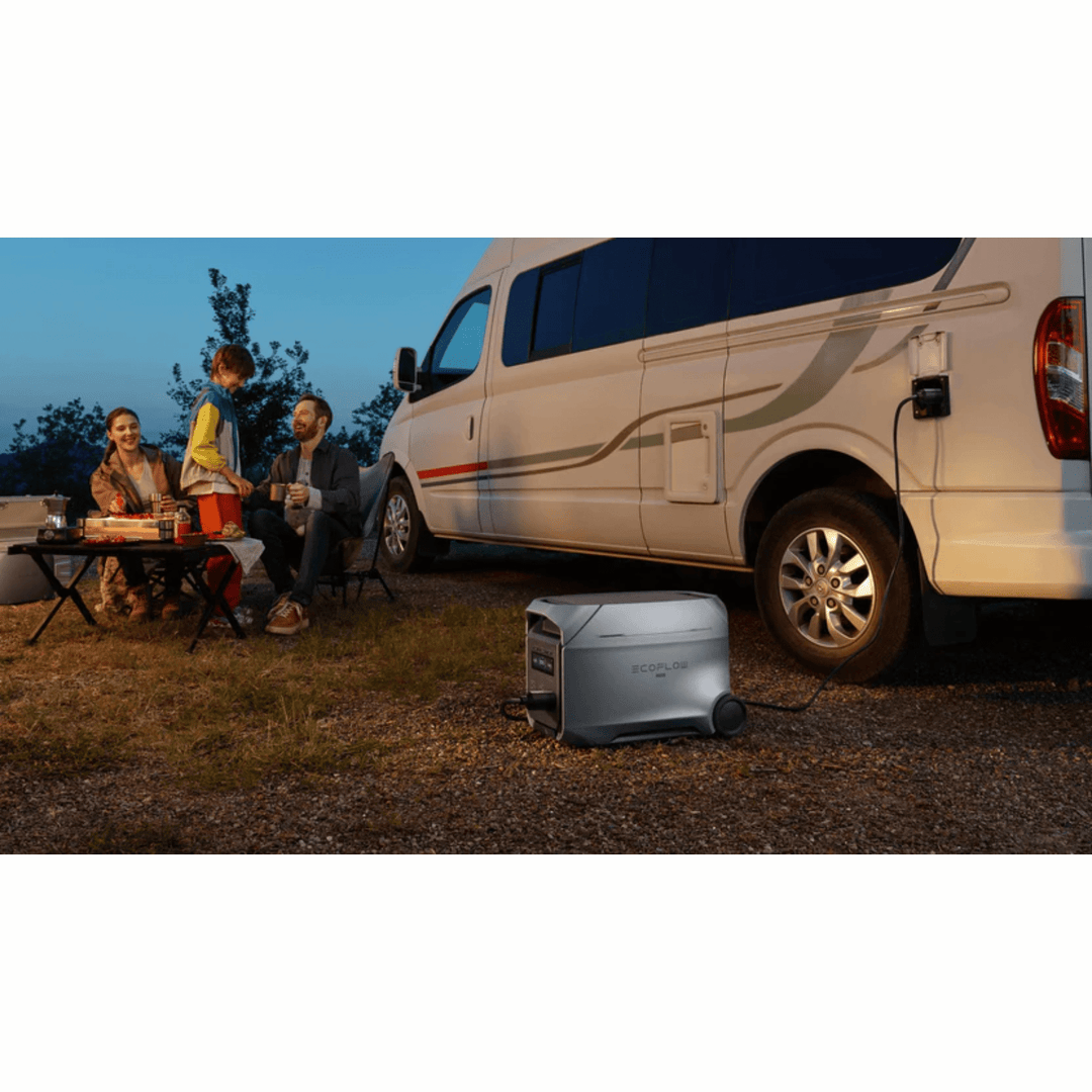 EcoFlow DELTA 3 Ultra portable power station with durable design, showing multiple charging ports and large battery capacity.