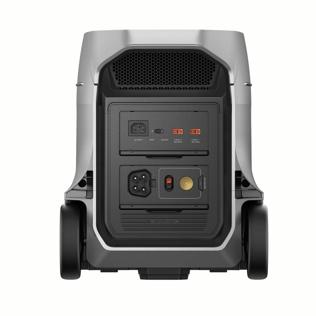 EcoFlow DELTA 3 Ultra Plus portable power station with 3072Wh capacity, featuring multiple outlets and expandable design.