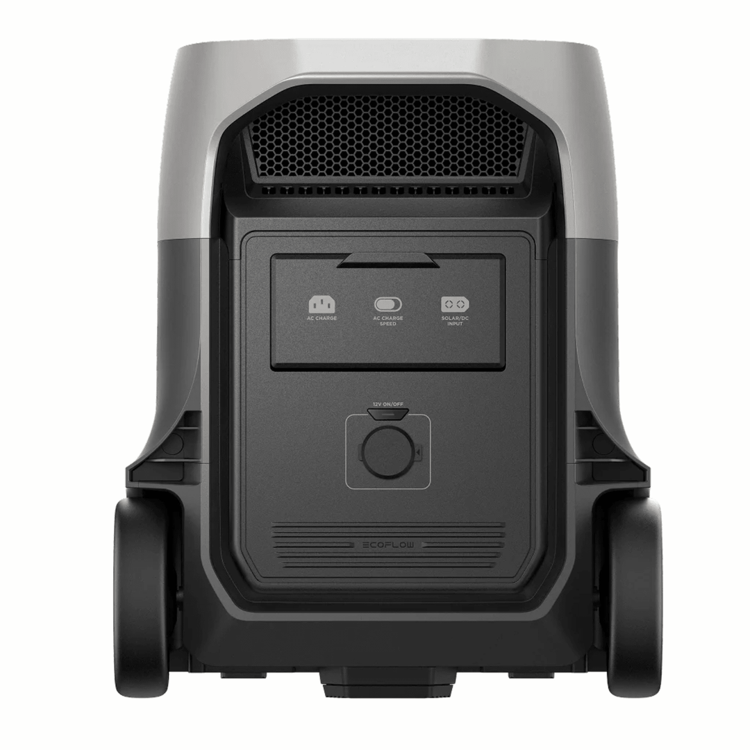 EcoFlow DELTA 3 Ultra Plus portable power station with 3072Wh capacity and expandable design, shown with multiple power outlets.