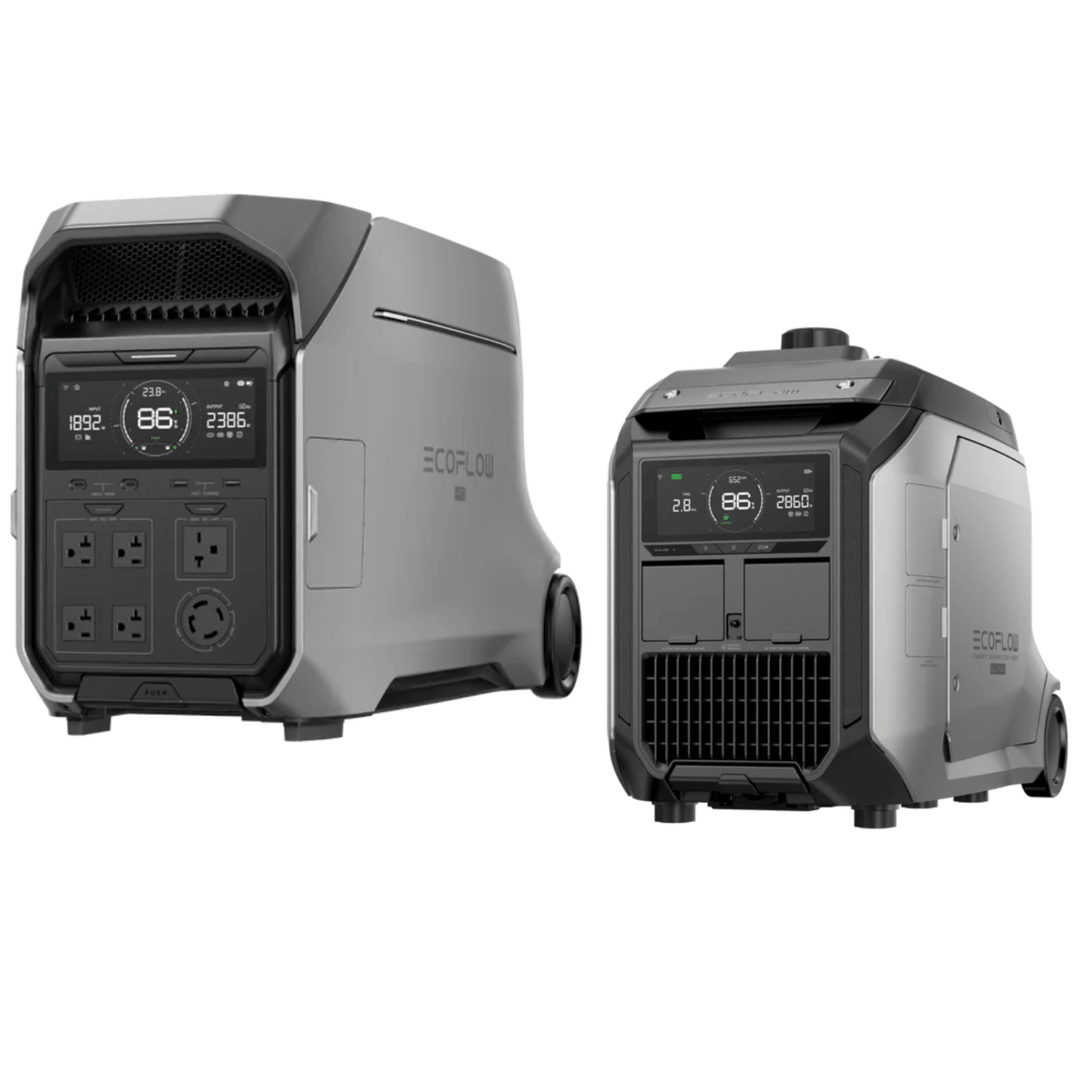 EcoFlow DELTA Pro 3 portable power station with digital display and multiple outlets, designed for reliable off-grid power.