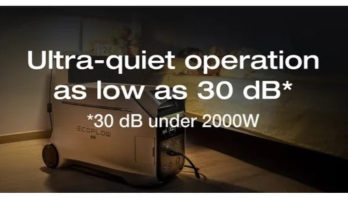 EcoFlow DELTA Pro 3 Power Station with ultra-quiet operation as low as 30 dB under 2000W.