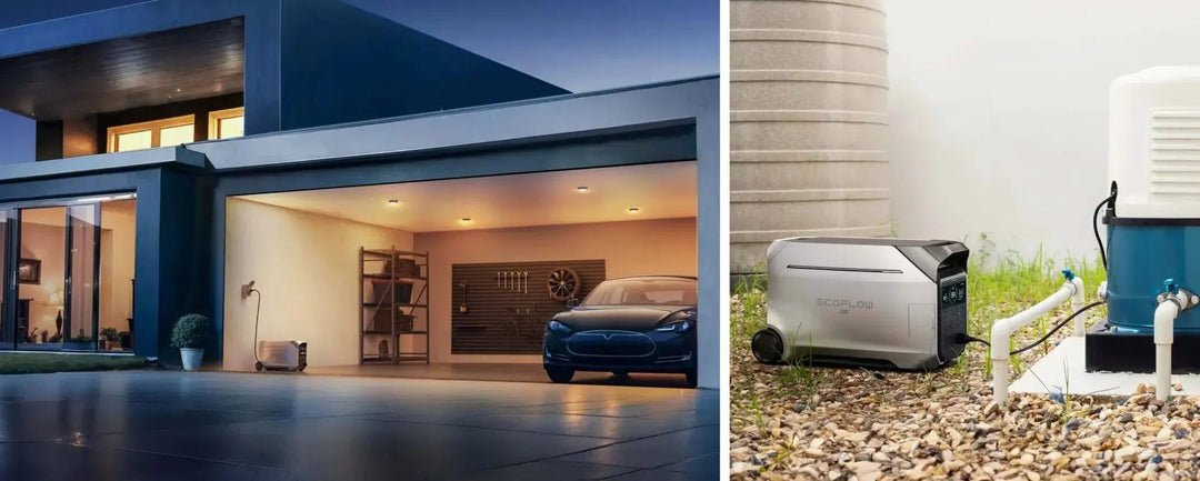 EcoFlow DELTA Pro 3 portable power station with LED display and smart extra battery for reliable energy backup.