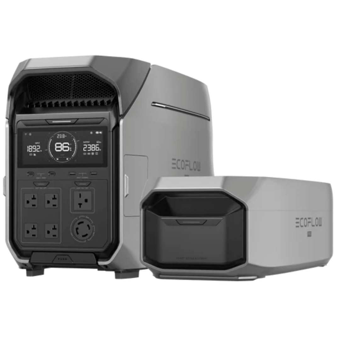 EcoFlow DELTA Pro 3 portable power station with LED display and smart extra battery for reliable energy supply