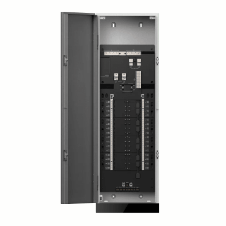 EcoFlow Smart Home Panel 3 backup power hub with 32 circuits and 12kW load, portable power station for home energy management.