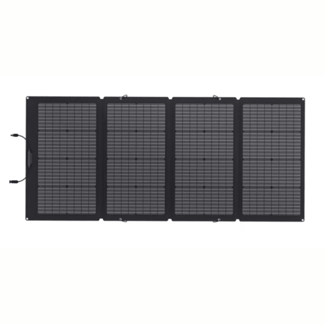 EcoFlow RIVER 3 Max Plus portable power station with 220W solar panel kit, outdoor energy supply and charging device.