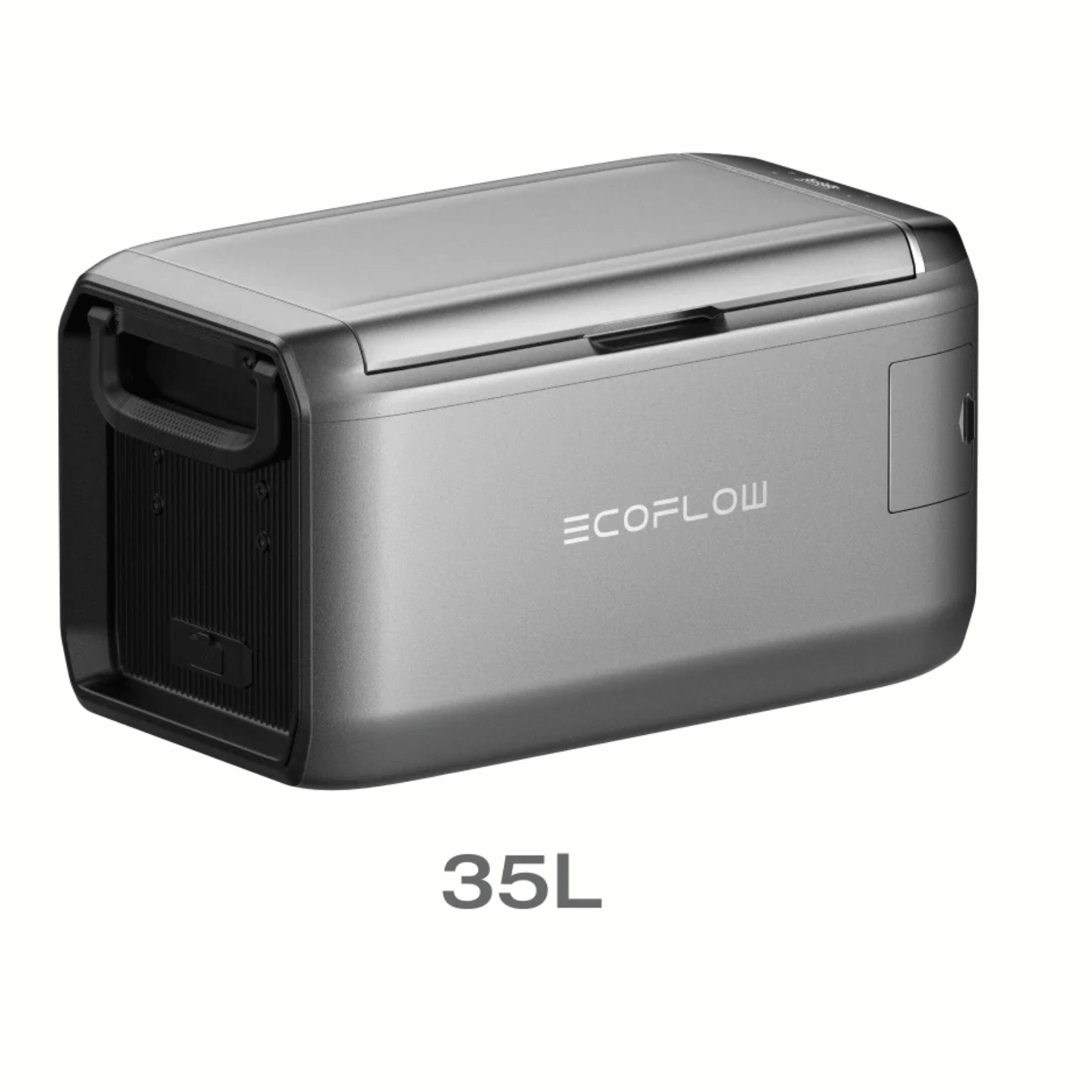 EcoFlow Glacier portable refrigerator with 35L capacity, battery included, ideal for cooling on the go.