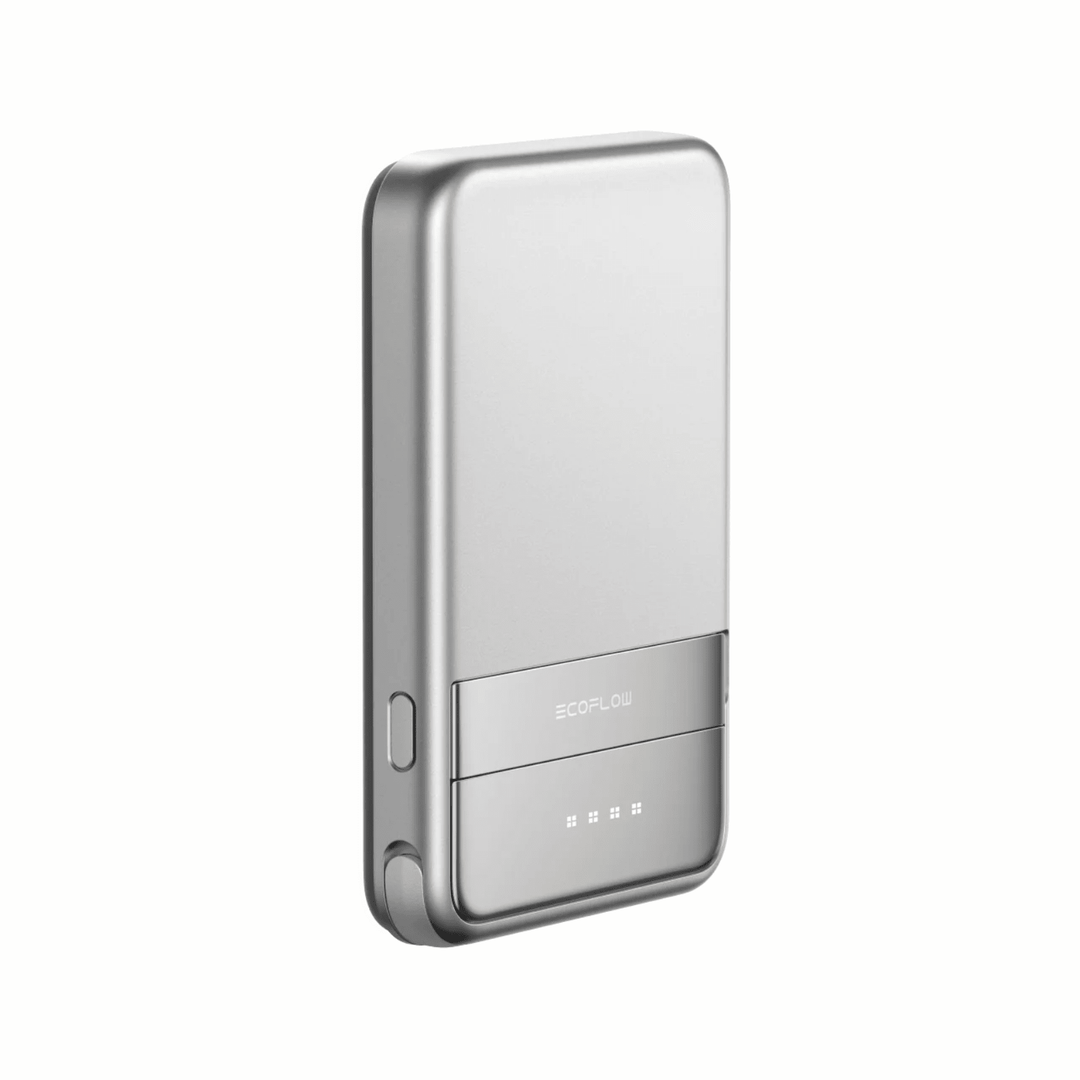 EcoFlow Rapid Magnetic Power Bank 5000mAh with 15W Qi2 wireless charging, compact portable power bank for smartphones
