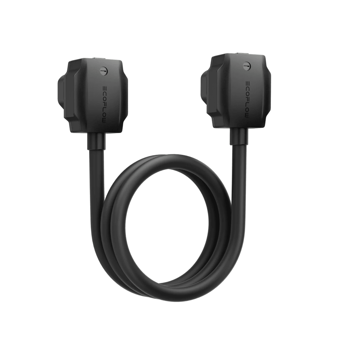 EcoFlow power input/output cable adapter for portable power station, showing the connector ends and cable design.