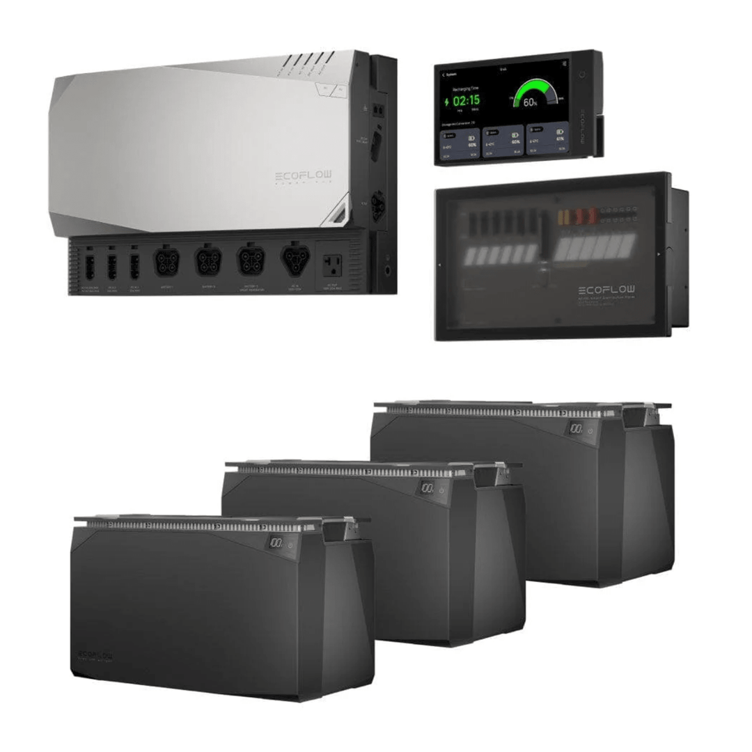 EcoFlow 15kWh Power Independence Kit for off-grid living, providing reliable energy with portable power solution.