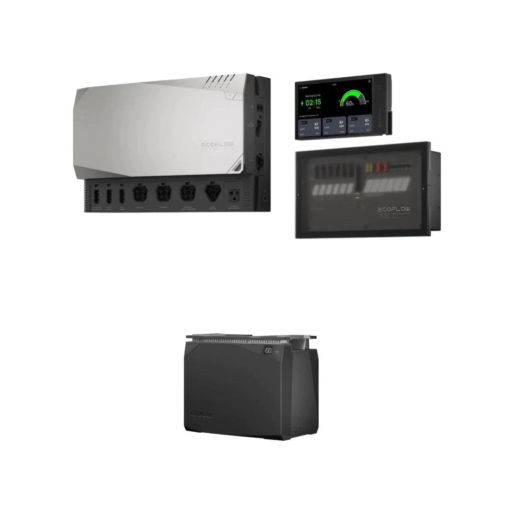 EcoFlow Power Independence Kit with 2kWh capacity for high-capacity solar charging, featuring portable power storage and solar panels.