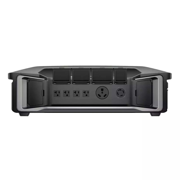 EcoFlow DELTA Pro Ultra Inverter + Qty 5 Batteries for Whole Home Backup 6 KIT back panel showing multiple power outlets.