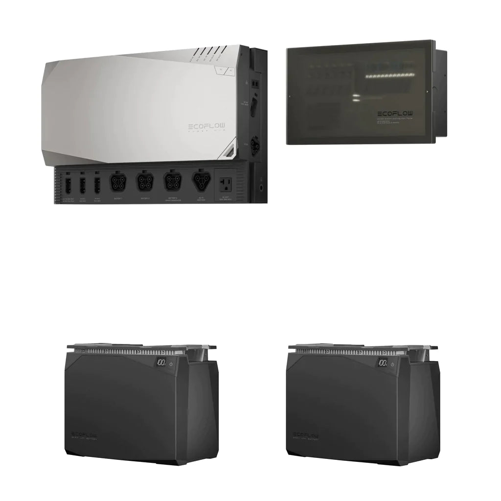 EcoFlow 4kWh Power Prepared Kit portable solar generator for backup power, featuring multiple outlets and compact design.