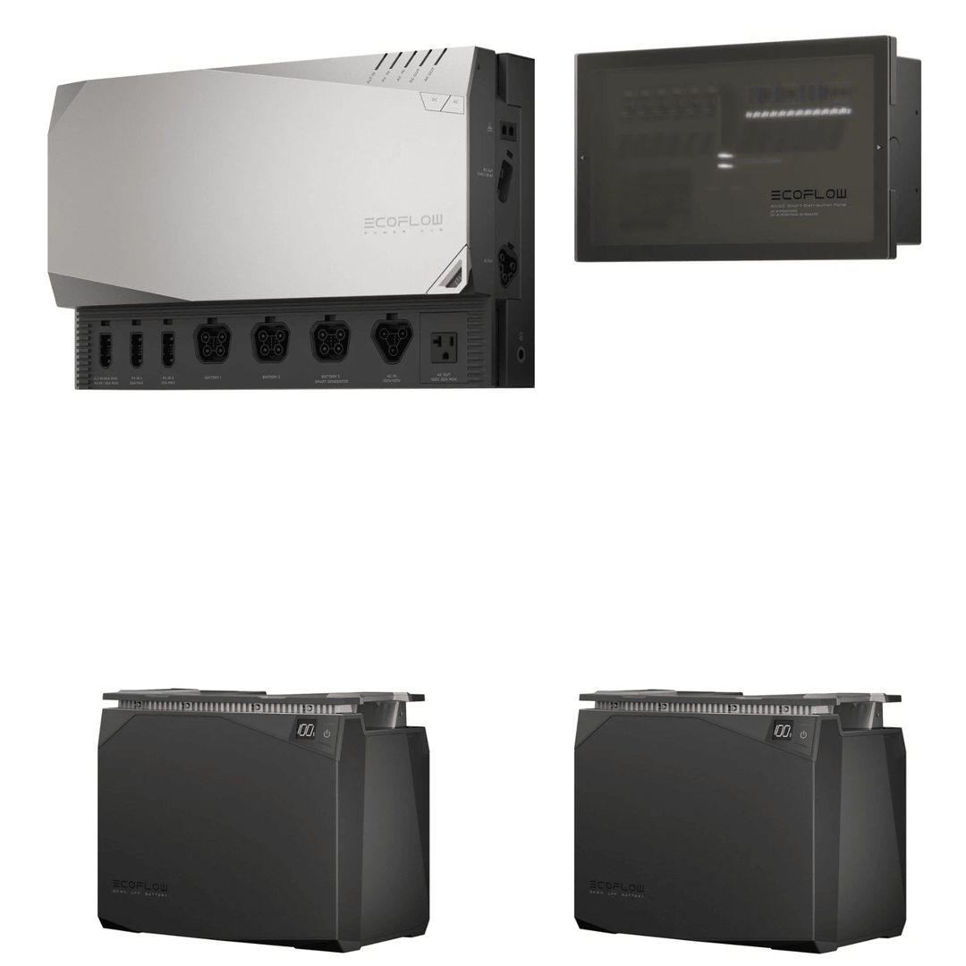 EcoFlow 4kWh Power Prepared Kit portable solar generator for backup power, featuring compact design and renewable energy source.