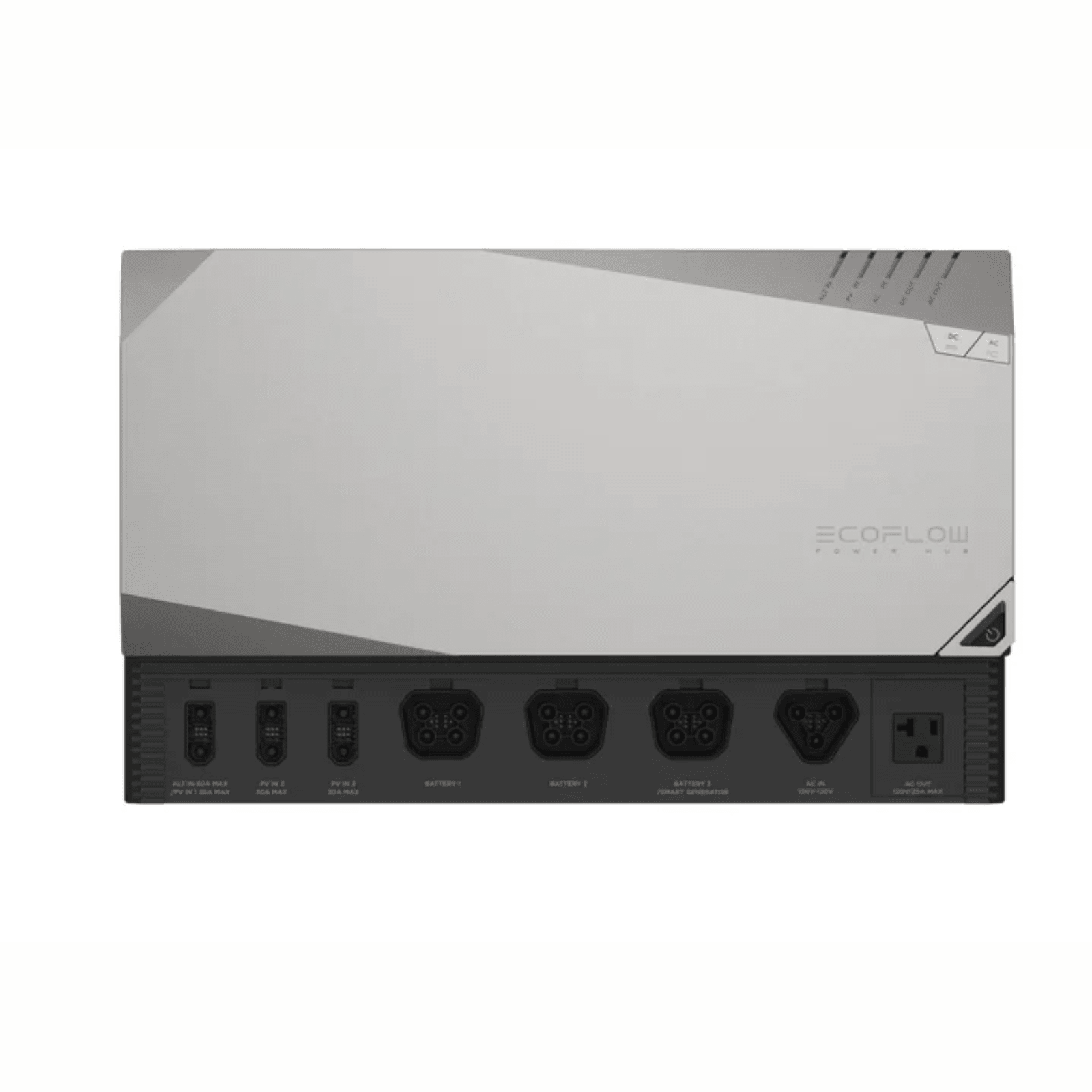 EcoFlow Power Hub high output energy kit for home, RV, and outdoor use, featuring multiple charging ports and compact design.