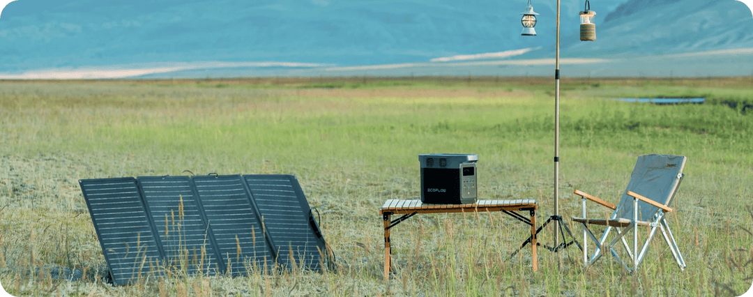 EcoFlow RIVER 2 Pro portable power station with 768Wh capacity and 110W solar panel, durable IP68 design for outdoor use