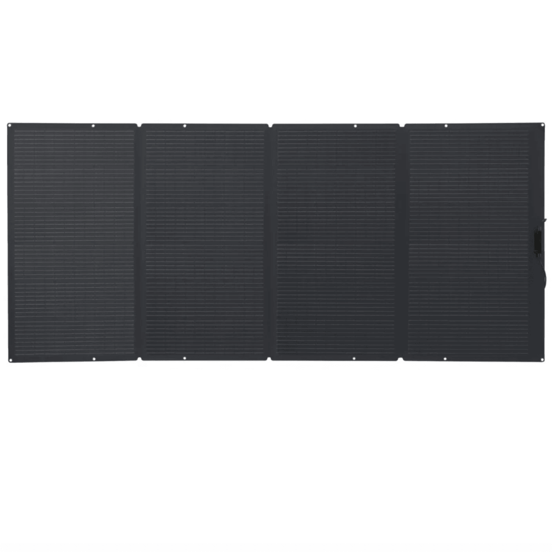 EcoFlow DELTA 2 Max portable solar and battery power station with 2048Wh capacity and 400W solar panel in a compact design.