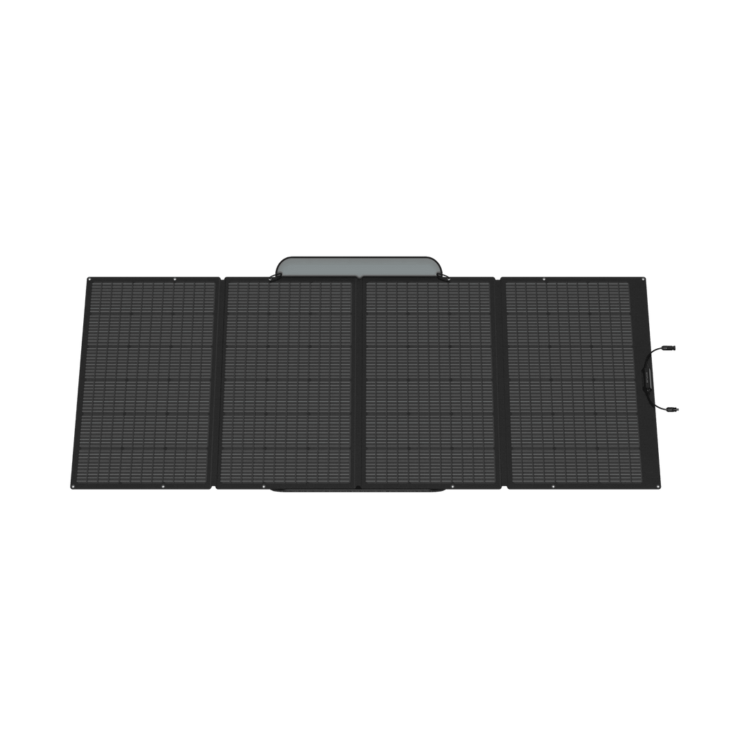 EcoFlow 400W solar panel for self-supporting recharge power stations, outdoor solar energy device with adjustable stand