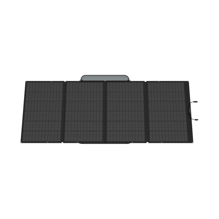 EcoFlow 400W solar panel for self-supporting recharge power stations, outdoor solar energy device with adjustable stand