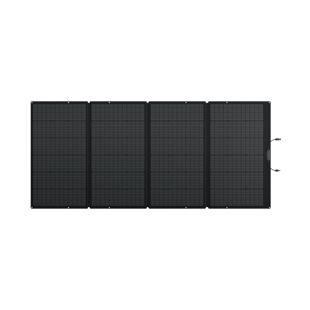 EcoFlow 400W solar panel, self-supporting design for recharge power stations, outdoor renewable energy source