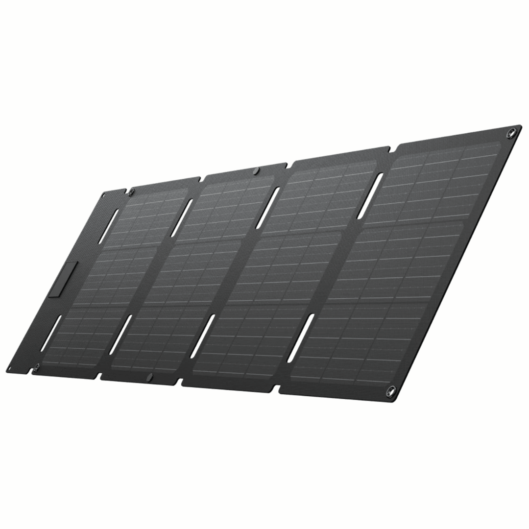EcoFlow 45W portable solar panel, foldable waterproof design with high efficiency for outdoor solar energy collection.