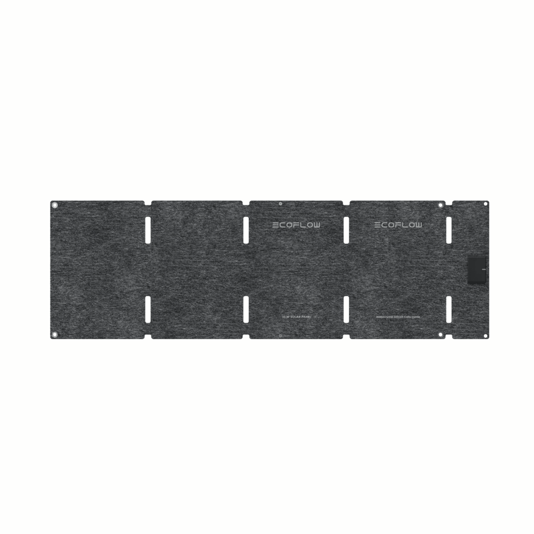 EcoFlow 45W foldable portable solar panel, waterproof and high efficiency for outdoor solar power generation.