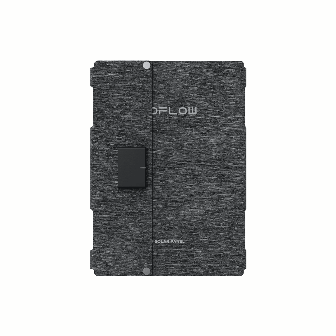 EcoFlow 45W portable solar panel, foldable waterproof design, high efficiency for outdoor solar energy collection.