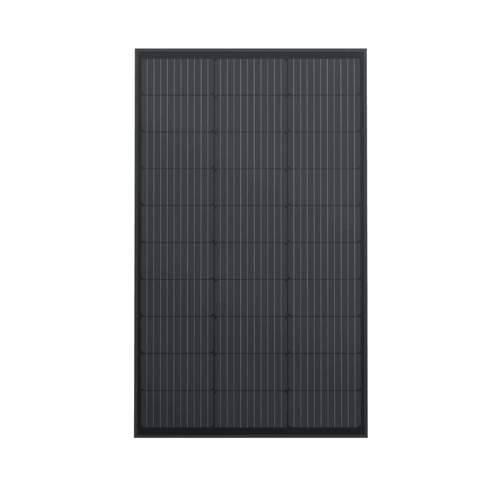 EcoFlow 100W rigid solar panel, black waterproof design, 2 feet high efficiency solar panel for renewable energy.