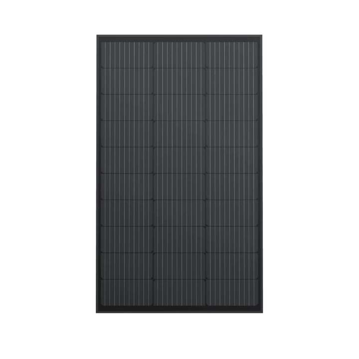 EcoFlow 100W rigid solar panel, black waterproof design, 2 feet high efficiency solar panel for renewable energy.