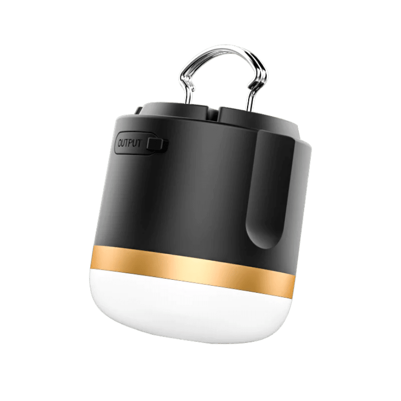 EcoFlow portable camping table lamp with magnetic hangable design, handheld light for outdoor use and camping trips.