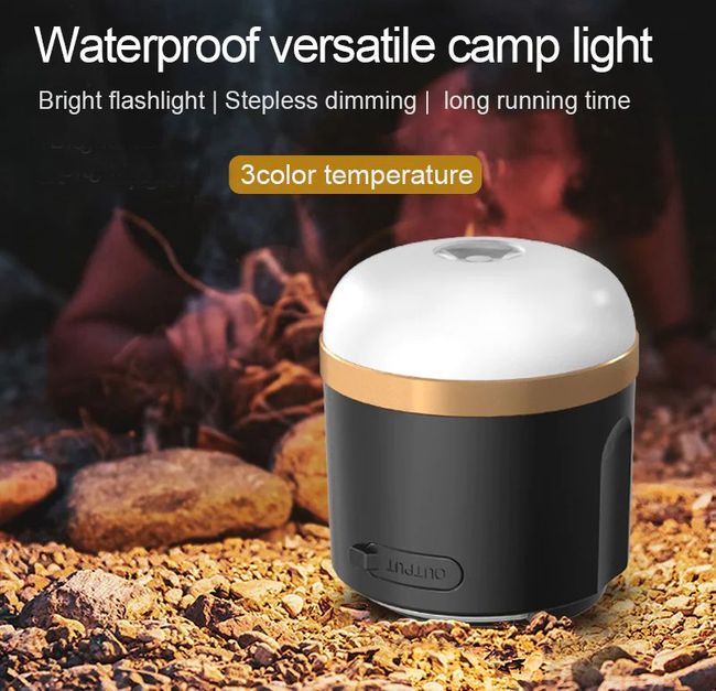 EcoFlow portable camping table lamp with magnetic hangable design, handheld light for outdoor camping and outdoor activities.