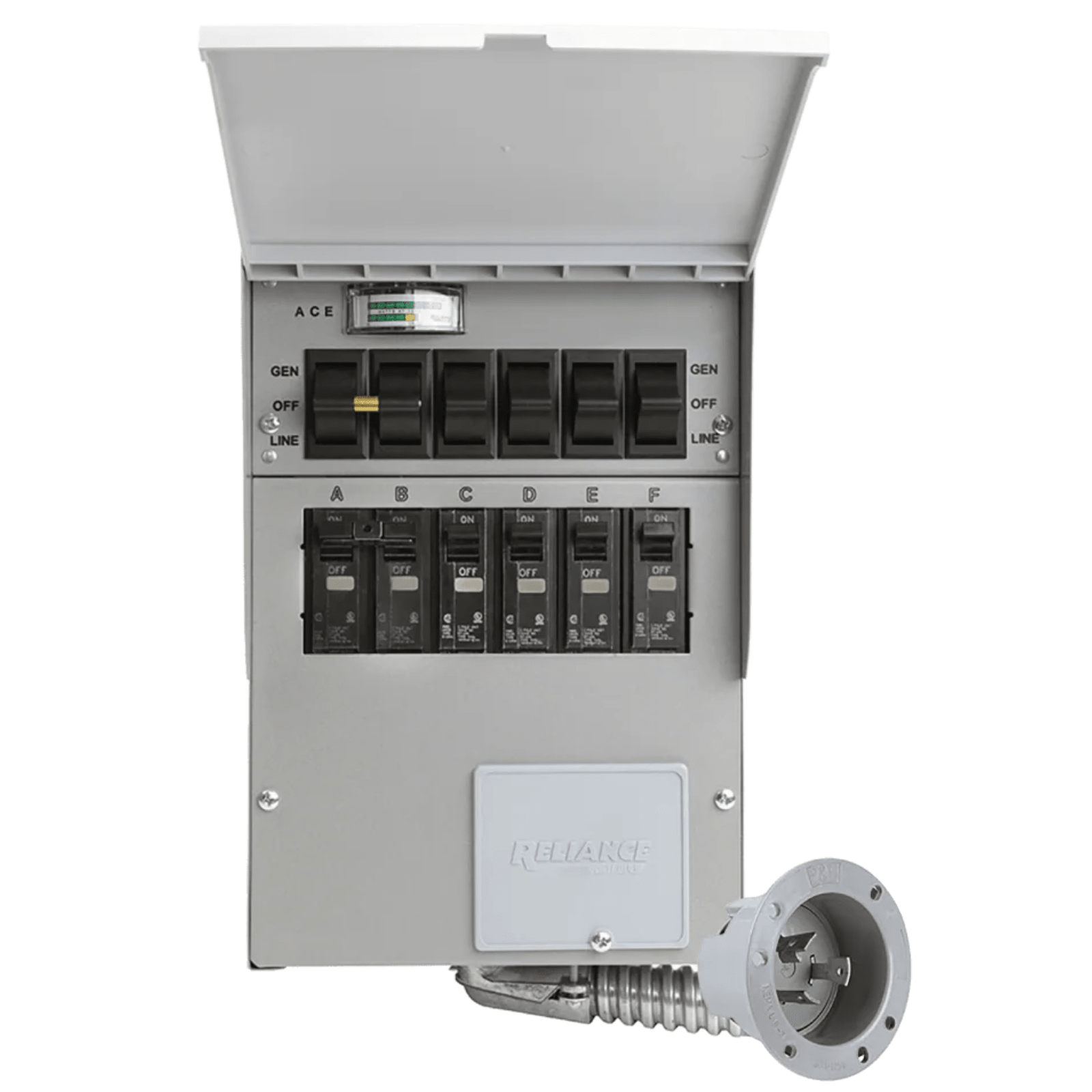 EcoFlow Transfer Switch 306A1 for Single Delta Pro backup, 125-250V, 30A, used for seamless power transfer and backup.