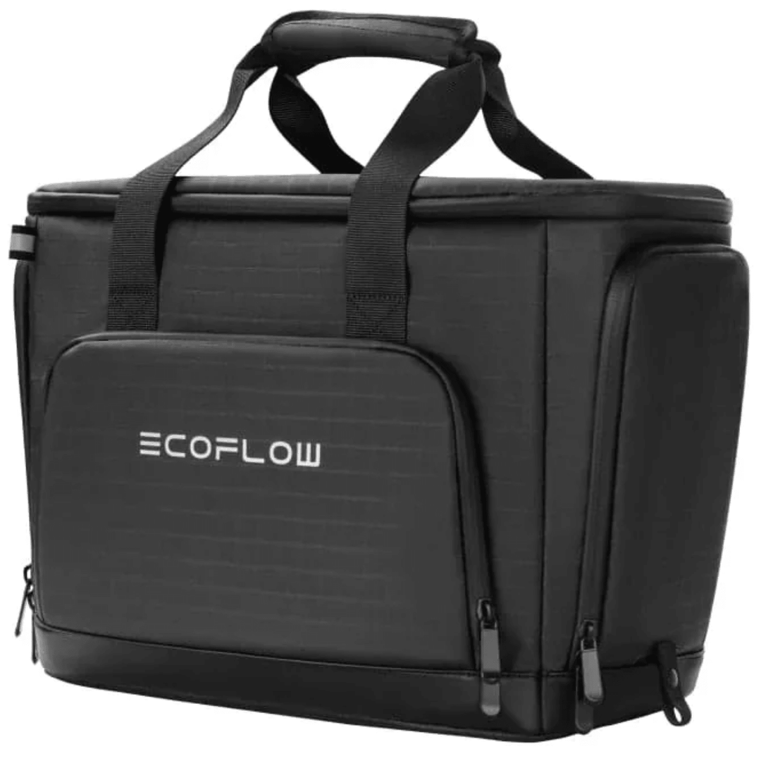 EcoFlow Delta 3 Series waterproof travel bag with protective outdoor design, durable waterproof material, and secure carrying straps.