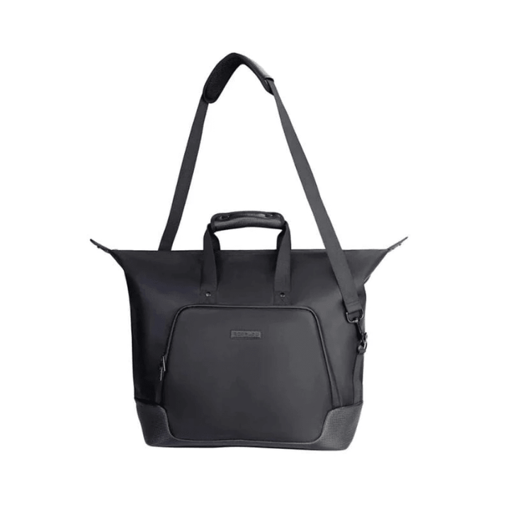 EcoFlow waterproof handbag for Delta 2, stylish travel storage case with durable design and sleek black finish.