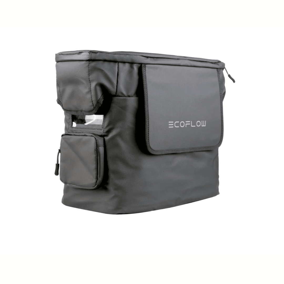 EcoFlow DELTA 2 waterproof protective carry bag, lightweight and durable cover for portable power station, designed for outdoor use.