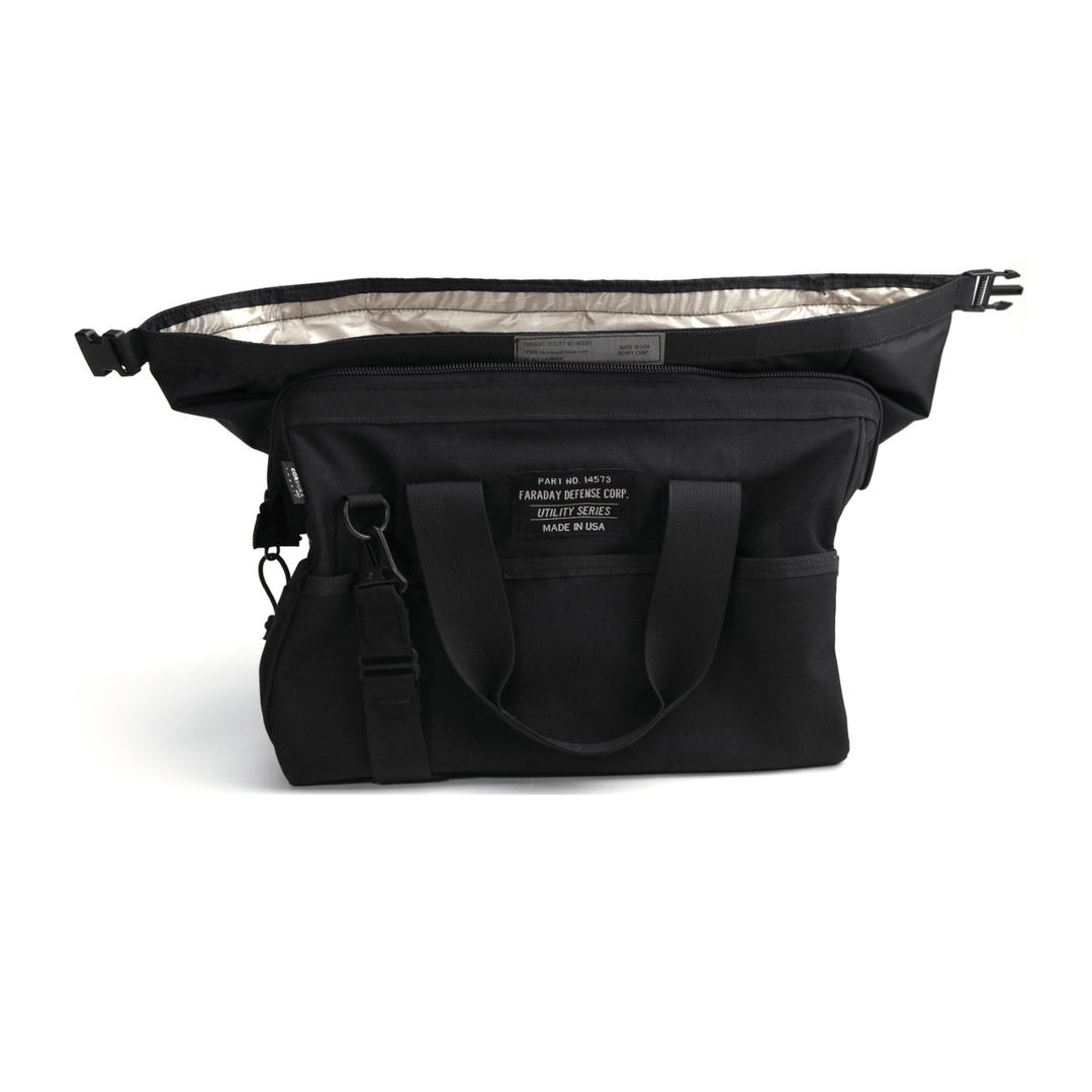 Faraday Cordura Utility Bag Medium Black Durable Waterproof Canvas - POWER FIT SHOP — Powering Preparedness, Health &amp; Home