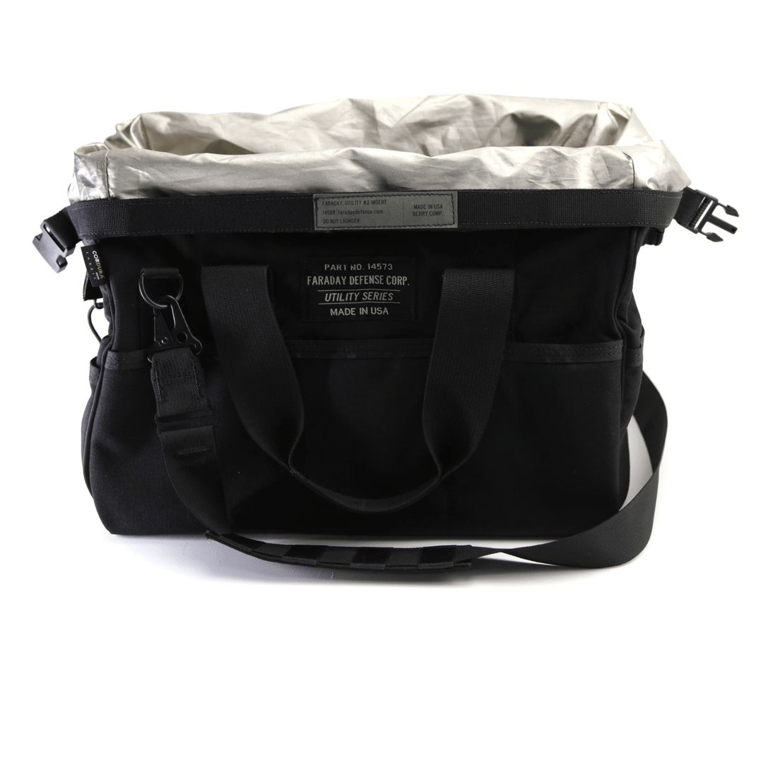 Faraday Cordura Utility Bag Medium Black Durable Waterproof Canvas - POWER FIT SHOP — Powering Preparedness, Health &amp; Home