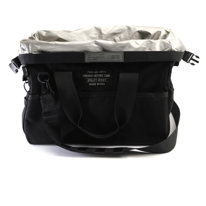 Faraday Cordura Utility Bag Medium Black Durable Waterproof Canvas - POWER FIT SHOP — Powering Preparedness, Health &amp; Home