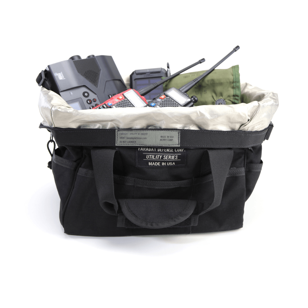 Faraday Cordura Utility Bag Small Black Durable Waterproof Canvas Tank - POWER FIT SHOP — Powering Preparedness, Health &amp; Home