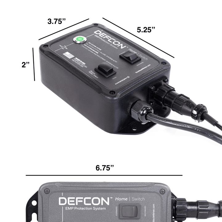 Faraday DEFCON Home Switch wireless signal blocking device inside a black backpack, designed to block electronic signals.
