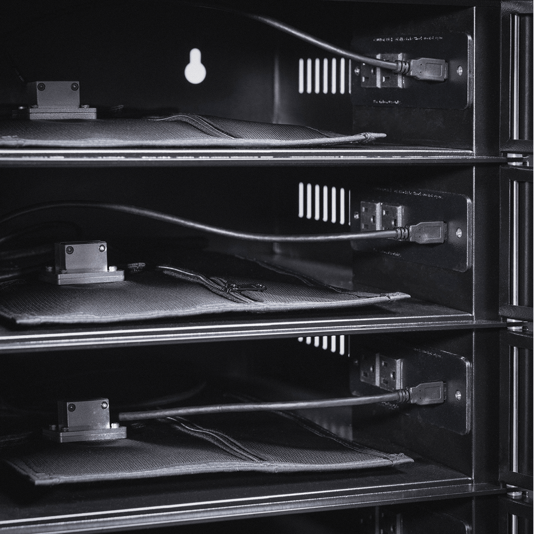 Faraday Backpack for secure data storage with RF shielding, designed for forensic and sensitive electronic equipment.