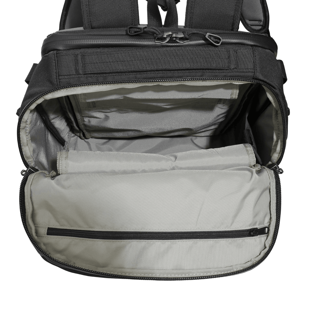 Faraday Backpack with Cordura fabric, 35L capacity, no logos, 13x11x9.75 inches, durable travel and everyday bag