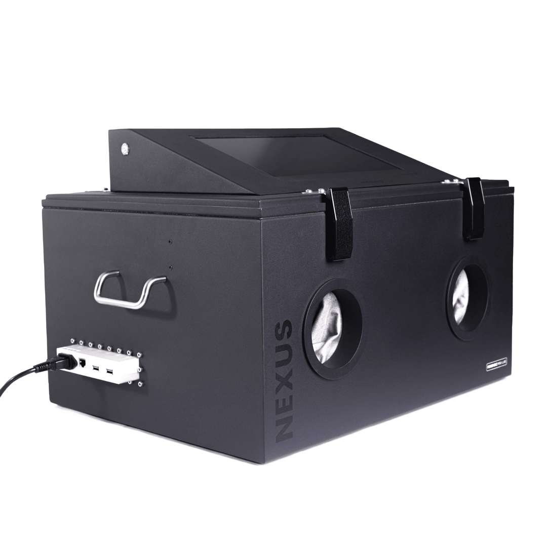 Faraday Nexus Forensic Mini Lab OS touchscreen RF shielded data box backpack by Faraday, designed for secure data protection.