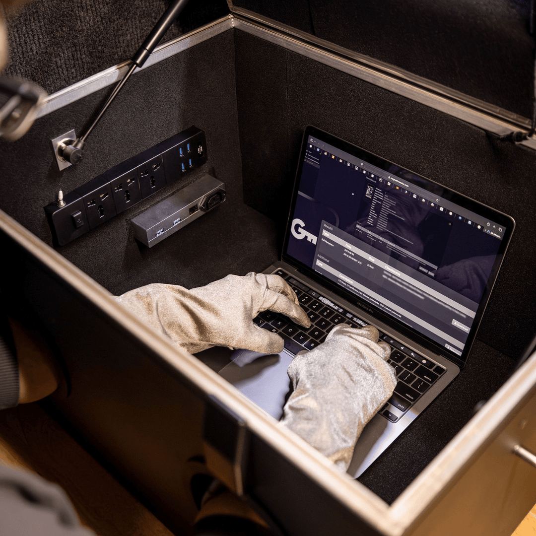 Faraday Nexus forensic mini lab touchscreen RF shielded data box backpack by Faraday, designed for secure data protection.