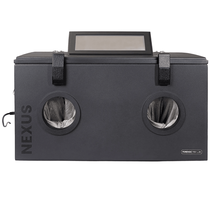 Faraday NEXUS forensic mini lab backpack with RF shielded window box for data protection, designed by Faraday.