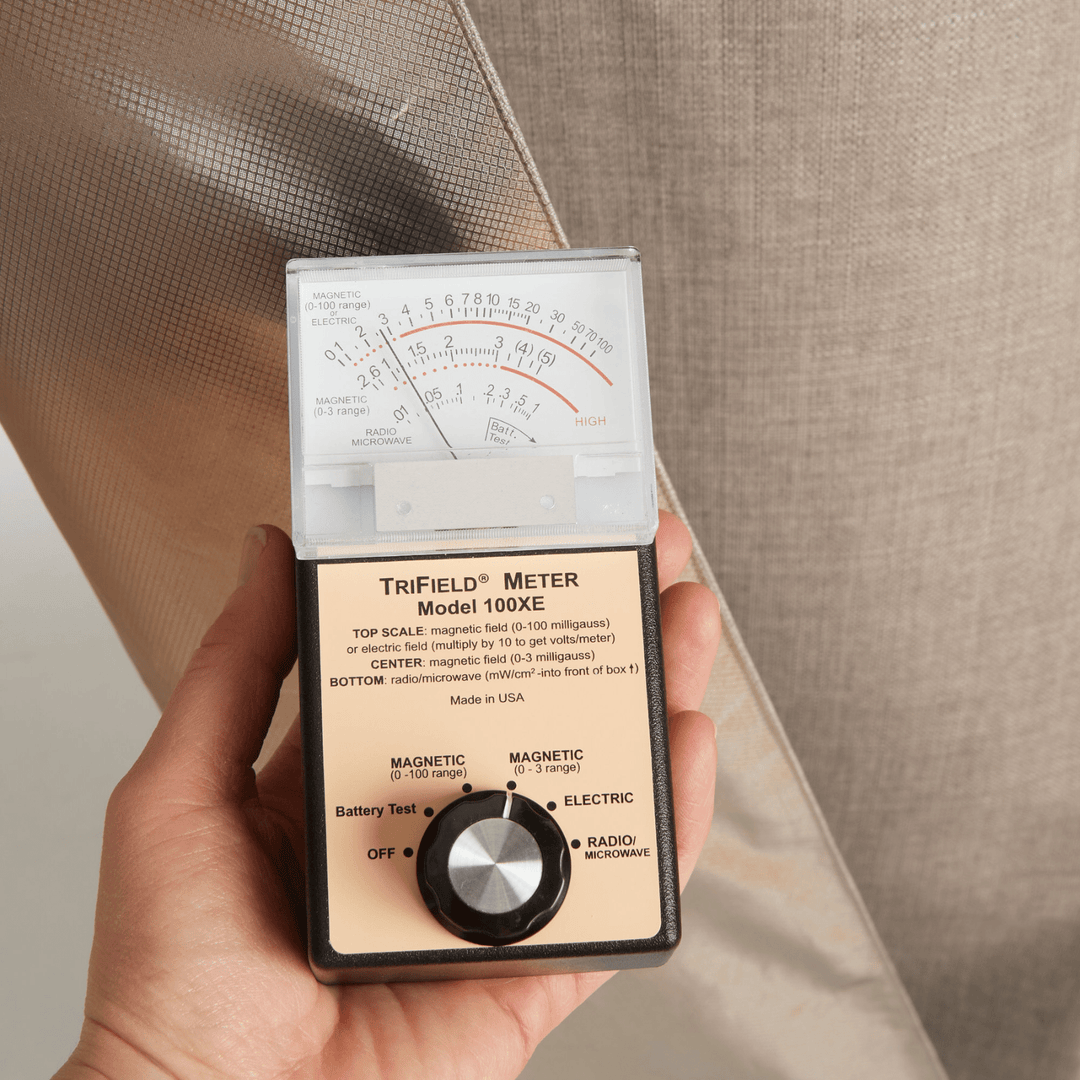 Faraday MAX Blackout Cyber RF EMF shielding curtains, black fabric panel from Faraday with electromagnetic protection.