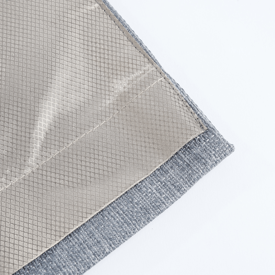 Faraday MAX Blackout Cyber RF EMF shielding curtains from Faraday, two panels designed to block radio frequency and electromagnetic signals.