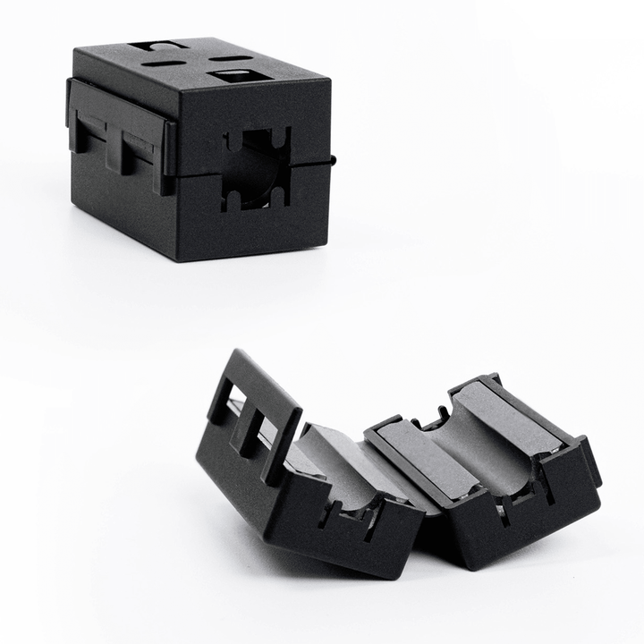 Faraday Broadband EMP Ferrite block for high-frequency noise suppression, 0.39 inches, designed for EMP protection and signal filtering.