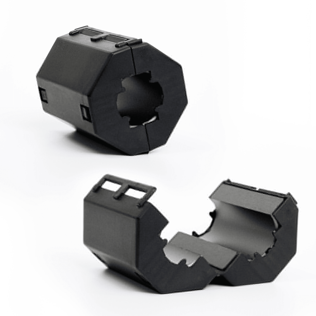 Faraday broadband EMP ferrite with 0.72-inch size for high-frequency noise suppression, designed for electromagnetic interference reduction.
