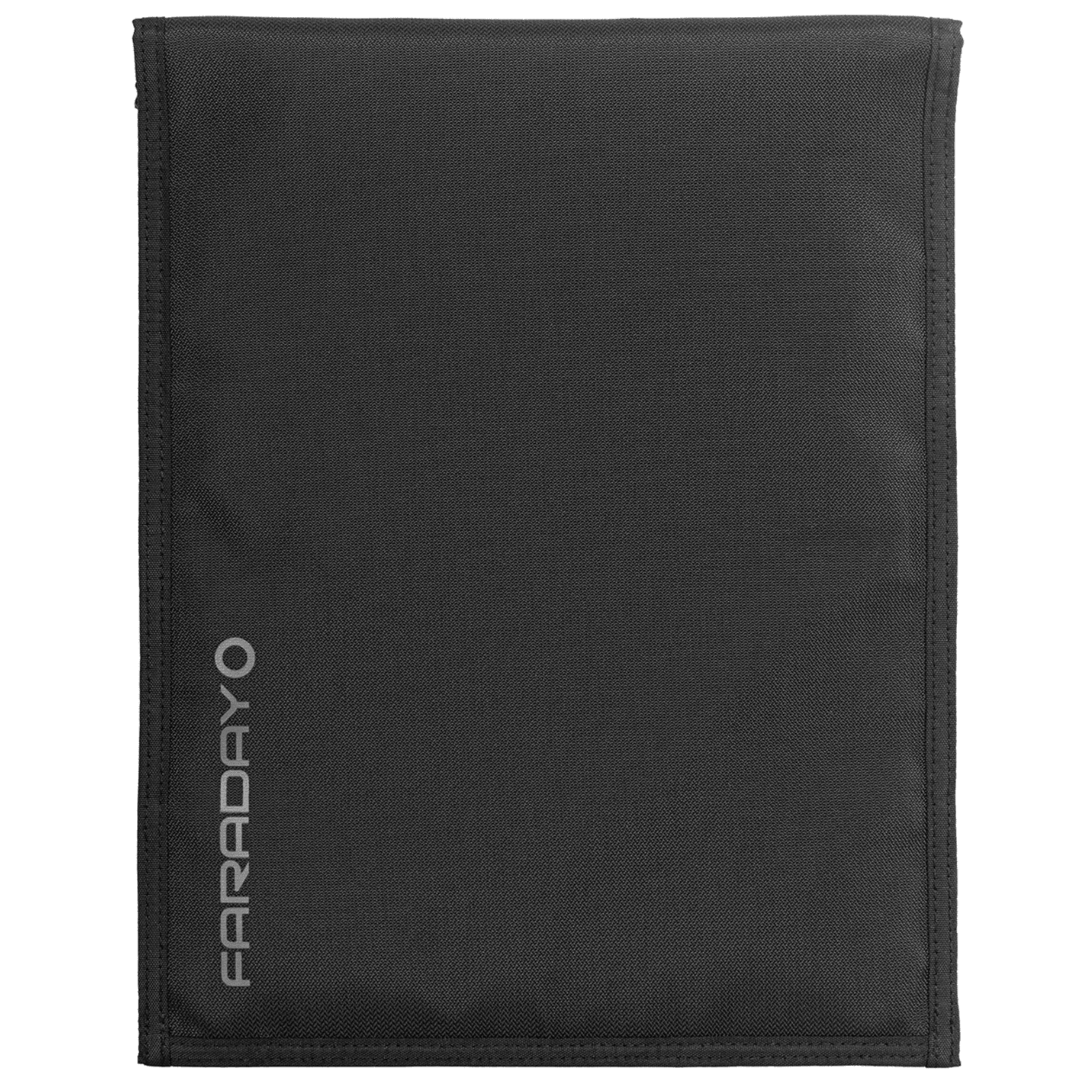 Faraday Jacket Pro Cordura phone bag with magnetic closure, designed to hold a 9.5 x 13-inch laptop or phone securely.