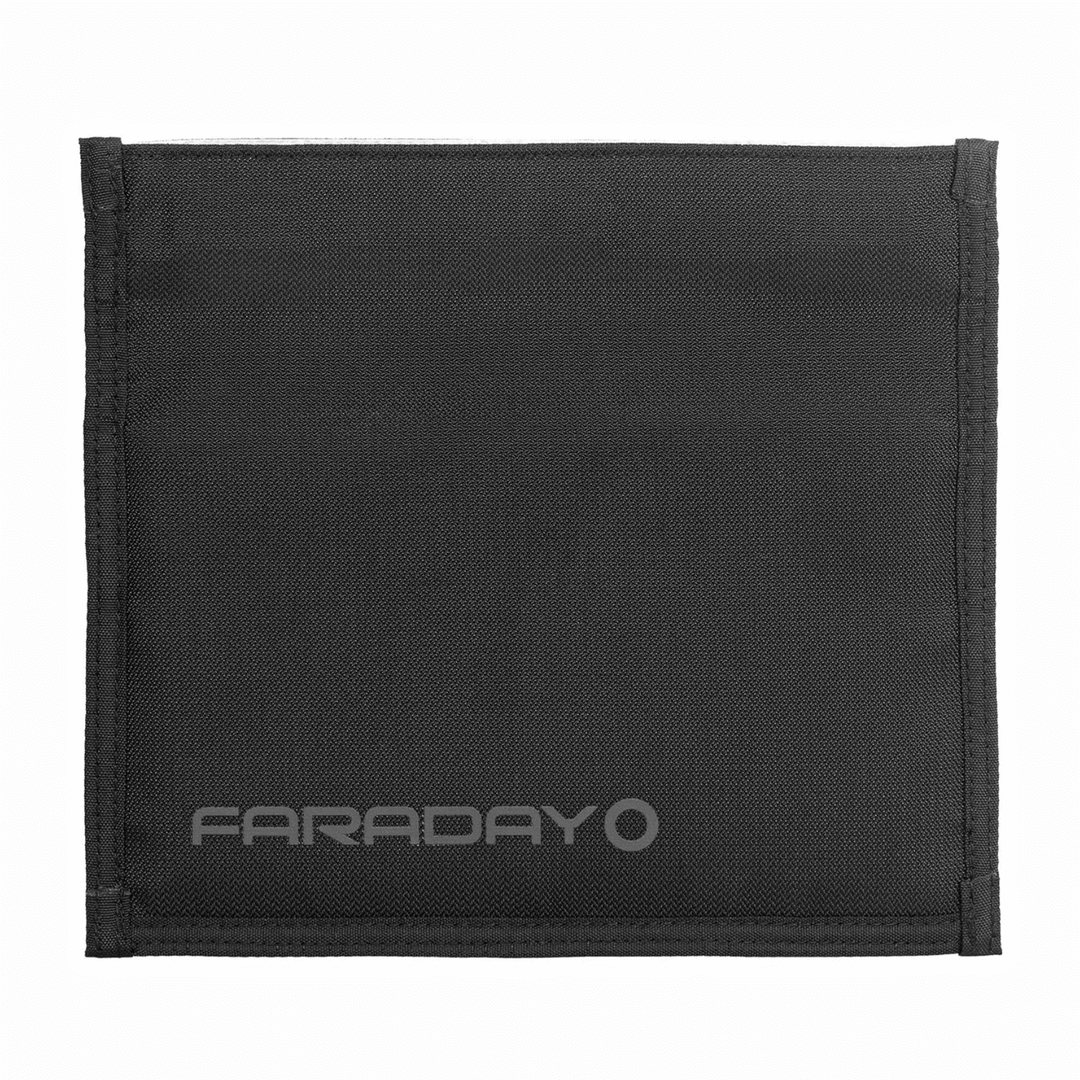Faraday Jacket Pro Cordura phone bag with magnetic closure, 8.5 x 4.5 inches, designed for secure phone protection and storage.